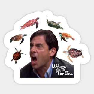 The Office Where Are The Turtles Michael Scott Sticker